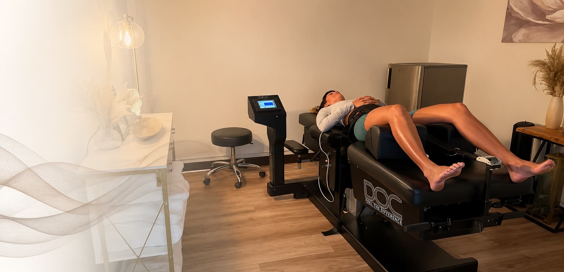 Spinal decompression table at Aligned Health in Laguna Hills