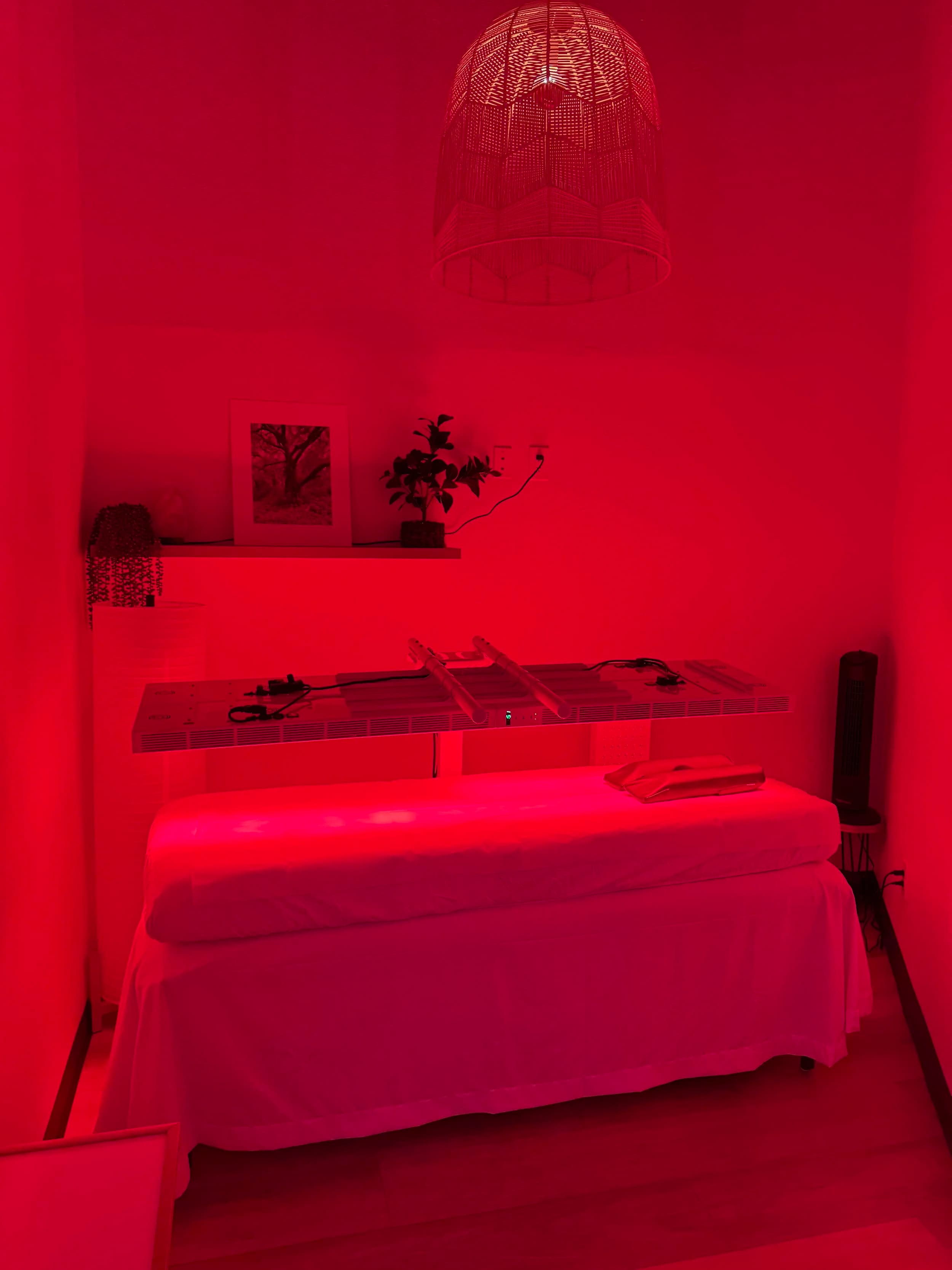 Red light therapy session at Aligned Health